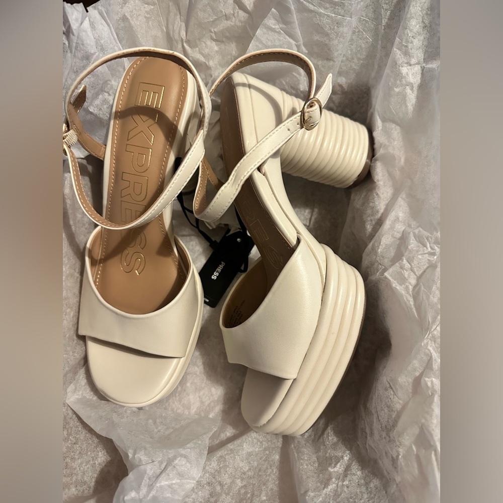Express Women's Elegant Cream Heels